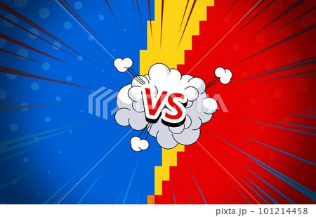 Blank comic versus fight background - illustration design 101214458