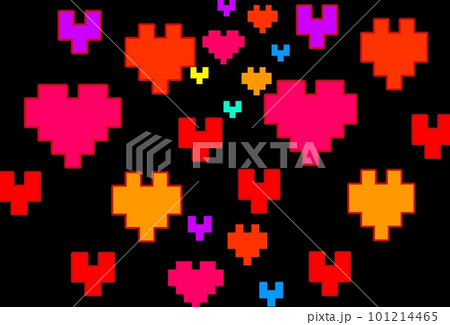 seamless pattern pixel hearts on dark background seamless pattern pixel hearts on dark background 101214465