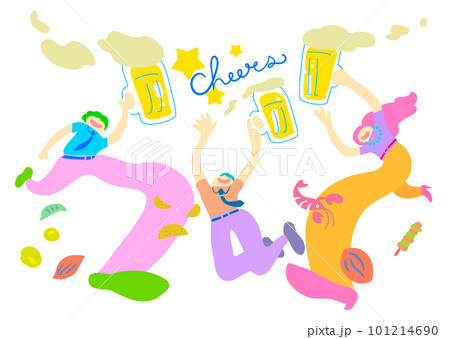 乾杯_人々_ベクター素材_ビール__ポスター・バナーデザイン_テンプレート 乾杯_人々_ベクター素材_ビール__ポスター・バナーデザイン_テンプレート 101214690