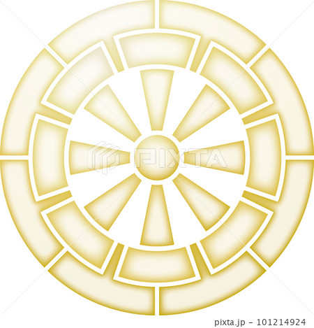 家紋 源氏車【金色】 家紋 源氏車【金色】 101214924