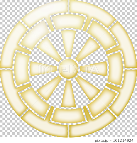 家紋 源氏車【金色】 家紋 源氏車【金色】 101214924