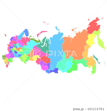 ロシア　地図　カラフル　アイコン 101215761
