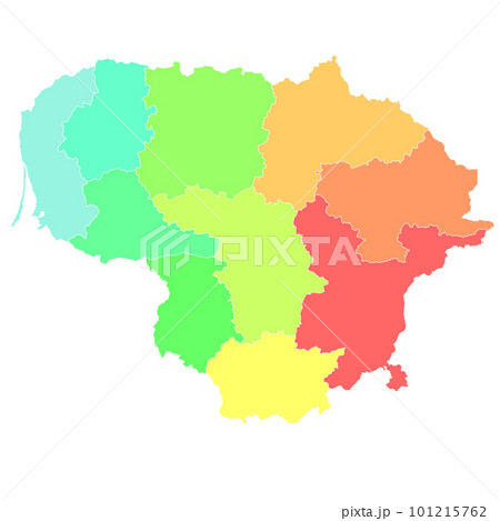 リトアニア　地図　カラフル　アイコン 101215762