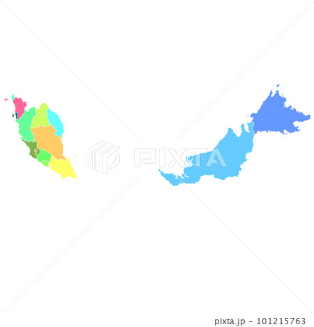 マレーシア 地図 カラフル アイコン マレーシア 地図 カラフル アイコン 101215763