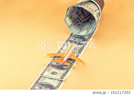Concept: the rise in price of services in the field of air transportation Concept: the rise in price of services in the field of air transportation 101217202