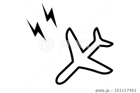 飛行機が騒音を立てるイメージアイコン 101217481