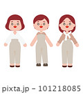 若い女性のイラストセット 101218085