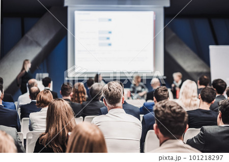 Round table discussion at business convention and Presentation. Audience at the conference hall. Business and entrepreneurship symposium. Round table discussion at business convention and Presentation. Audience at the conference hall. Business and entrepreneurship symposium. 101218297