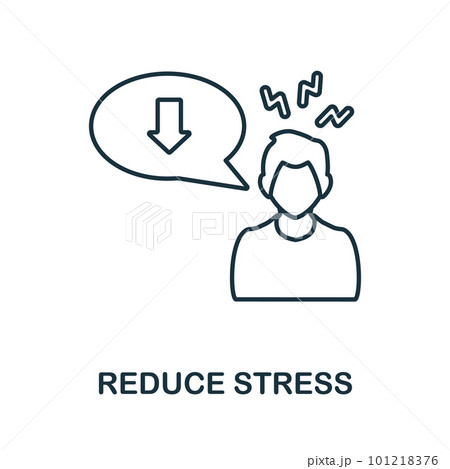 Stress relief icon simple element from social Vector Image