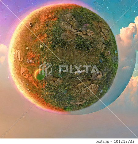 空に現れた土ダンゴ惑星 空に現れた土ダンゴ惑星 101218733
