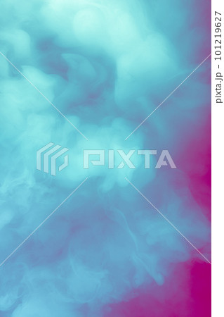 Creative multicolored design for wallpapers, background and advertisement. Pink and blue smoke spreading in neon 101219627