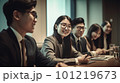 日本のオフィスで働く会社員、会議や打ち合わせ中（generative AI） 101219673