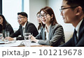 日本のオフィスで働く会社員、会議や打ち合わせ中（generative AI） 101219678