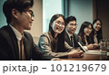 日本のオフィスで働く会社員、会議や打ち合わせ中（generative AI） 101219679