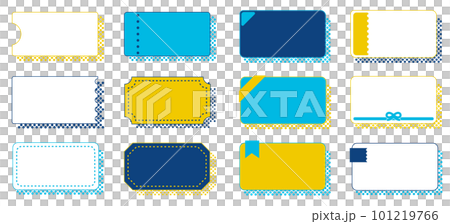 帶點陰影的簡單優惠券、門票、禮券和折扣券的框架插圖素材集 101219766