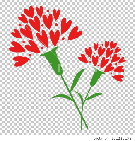 simple red carnation illustration simple red carnation illustration 101221178