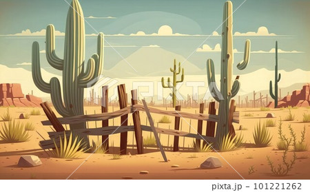 wooden ranch fence wild west landscape ai generated wooden ranch fence wild west landscape ai generated 101221262