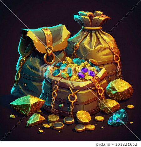 cash game treasure bag ai generated cash game treasure bag ai generated 101221652