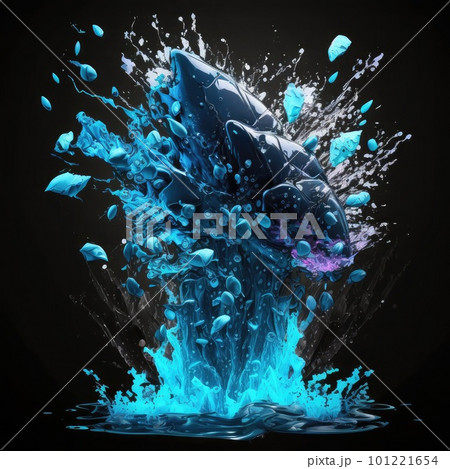 frame water splash vfx game ai generated 101221654
