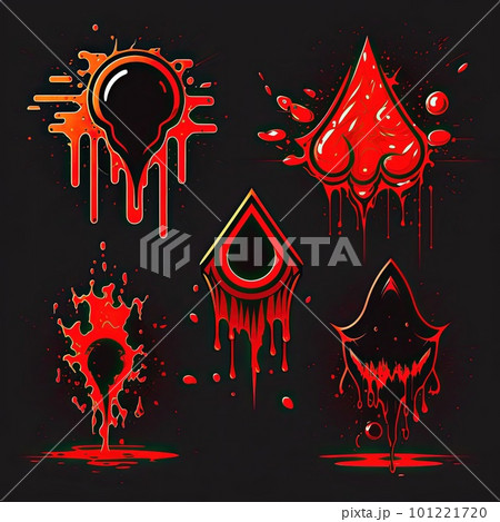 red blood splash vfx game ai generated 101221720