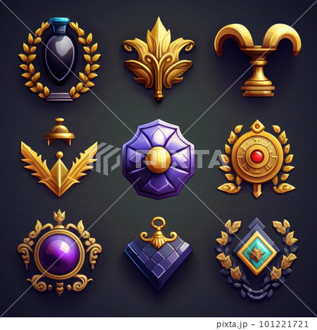 icon game medal achievement 2d ai generated 101221721