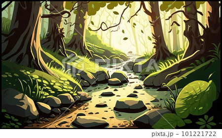 forest landscape ai generated 101221722