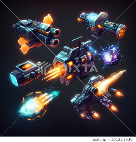 rifle gun blaster video game ai generatedのイラスト素材 [101221930] - PIXTA
