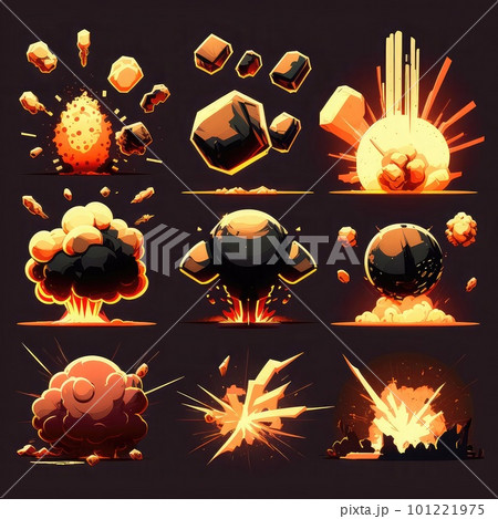 flash game bomb explosion ai generatedのイラスト素材 [101221975] - PIXTA