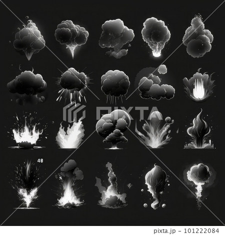 boom smoke explosion video game ai generated 101222084