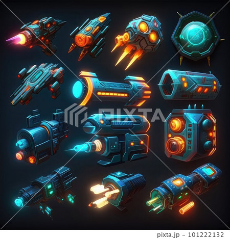 icon gun blaster video game ai generated icon gun blaster video game ai generated 101222132
