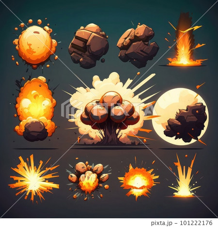 explode game bomb explosion ai generatedのイラスト素材 [101222176] - PIXTA
