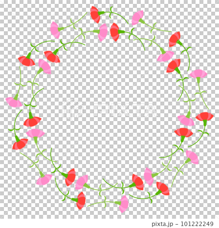 carnation wreath frame 101222249
