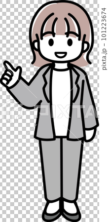 Illustration 2 that a female office worker explains Illustration 2 that a female office worker explains 101223674