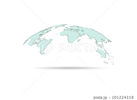 World map line composition concept minimal design of global business. Vector Illustration 101224319