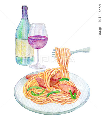 ナポリタン　水彩イラスト 101226434