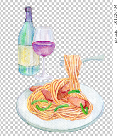 ナポリタン　水彩イラスト 101226434