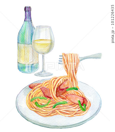 ナポリタン　水彩イラスト 101226435