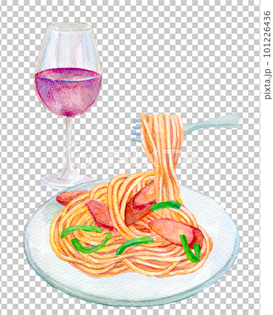 ナポリタン　水彩イラスト 101226436