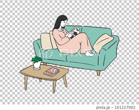 一個女人在客廳放鬆 101227002