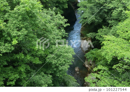 吹割の滝、沼田市、群馬県 101227544