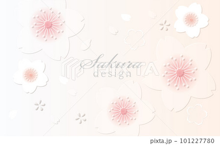 優しい 桜 背景イラスト エンボス 優しい 桜 背景イラスト エンボス 101227780