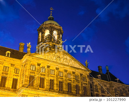 Amsterdam city centre with the tram near central station, Netherlands 101227990