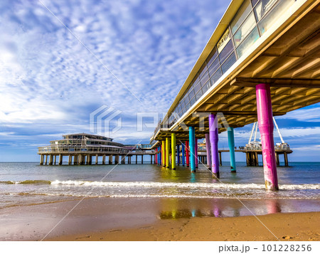 Scheveningen Strand, The Pier beach and promenade in The Hague, Netherlands 101228256