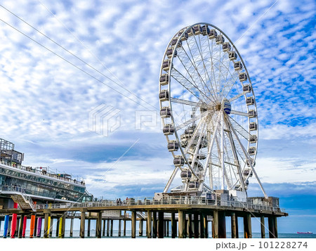 Scheveningen Strand, The Pier beach and promenade in The Hague, Netherlands 101228274