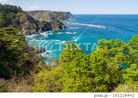 「岩手県」展望台から望む熊の鼻 101228442