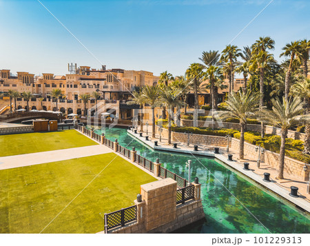 Souk Madinat Jumeirah in Dubai, traditional arabian bazaar market, UAE Souk Madinat Jumeirah in Dubai, traditional arabian bazaar market, UAE 101229313