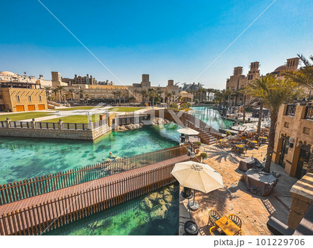 Souk Madinat Jumeirah in Dubai, traditional arabian bazaar market, UAE Souk Madinat Jumeirah in Dubai, traditional arabian bazaar market, UAE 101229706