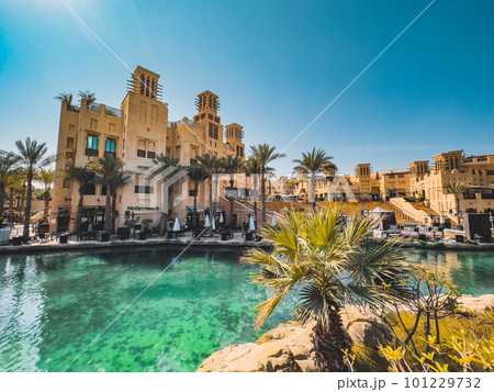 Souk Madinat Jumeirah in Dubai, traditional arabian bazaar market, UAE Souk Madinat Jumeirah in Dubai, traditional arabian bazaar market, UAE 101229732