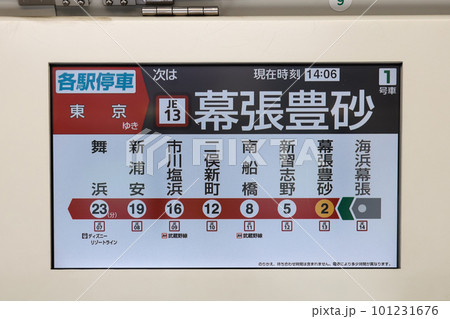 車内の駅名標示 101231676