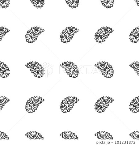 Paisley Ethnic Floral Hand Drawn Seamless Pattern Paisley Ethnic Floral Hand Drawn Seamless Pattern 101231872